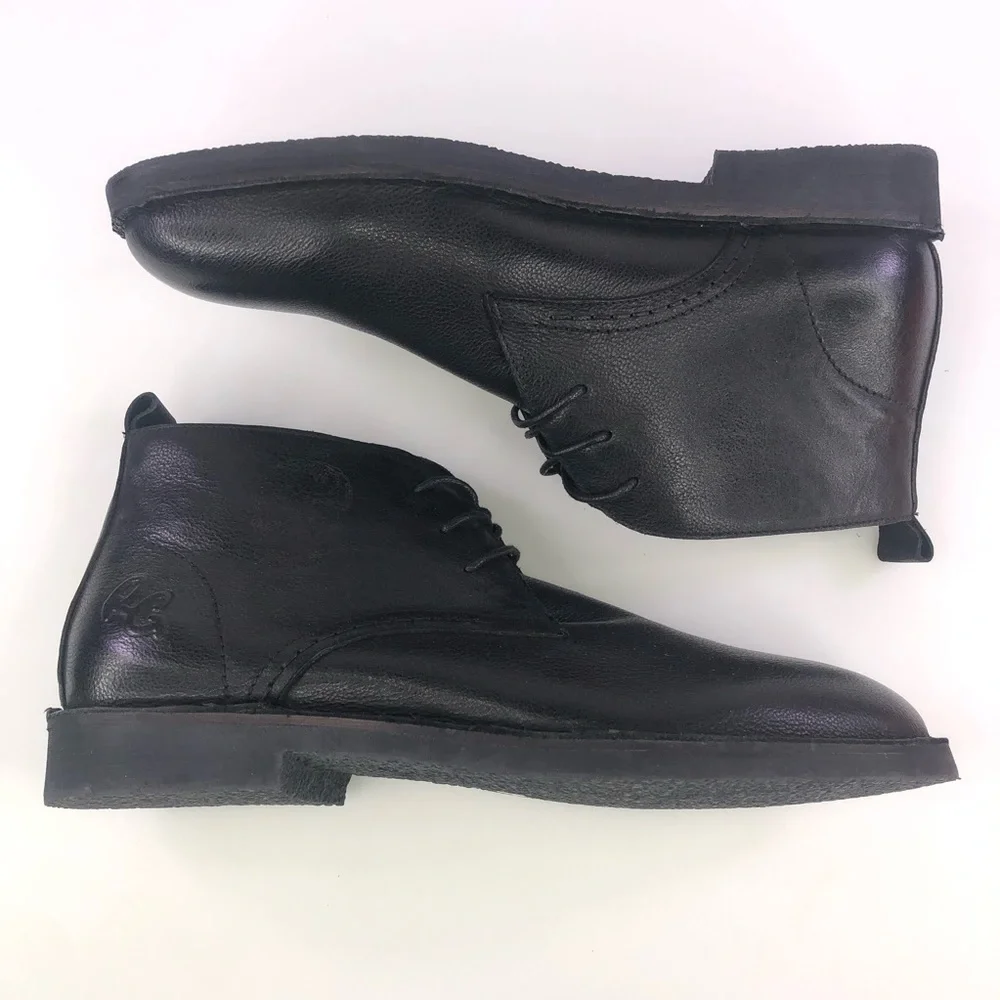 Mens Robert Graham Pieta Leather Chukka Boots Black #RG5416B Size 10.5